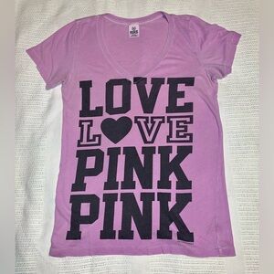 3 PINK  VICTORIA  SECRET Shirts -- Size Womans MEDIUM -- (Long and short sleeve)